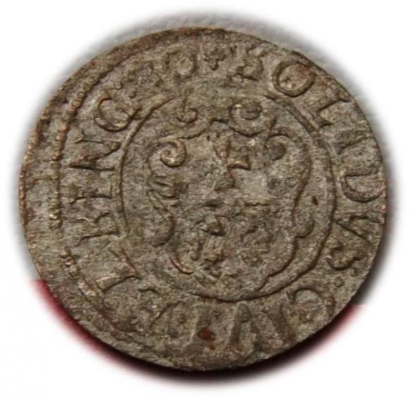 Szeląg 1630 Gustaw Adolf Elbląg (2)