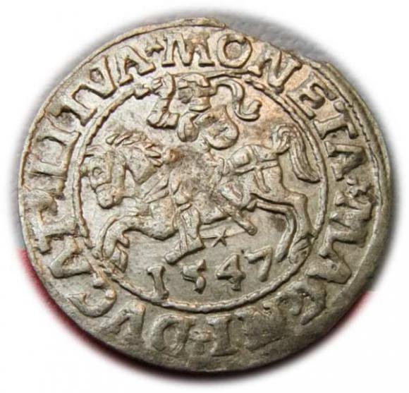 Półgrosz 1547 Zygmunt II August Wilno (1)