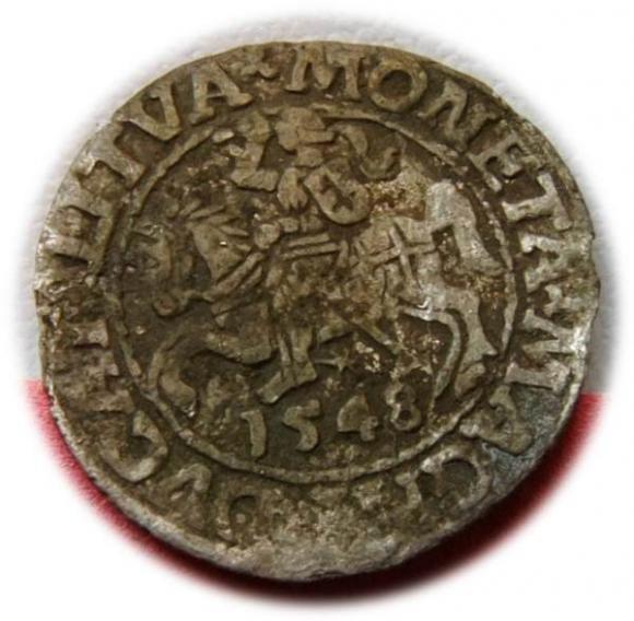 Półgrosz 1548 Zygmunt II August Wilno (1)