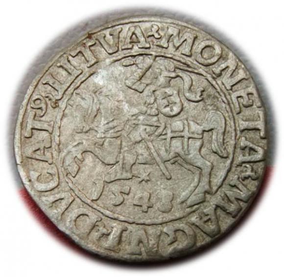 Półgrosz 1548 Zygmunt II August Wilno (1)
