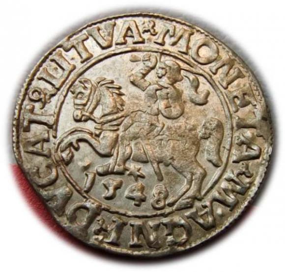 Półgrosz 1548 Zygmunt II August Wilno (1)