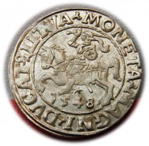 Półgrosz 1548 Zygmunt II August Wilno (1)