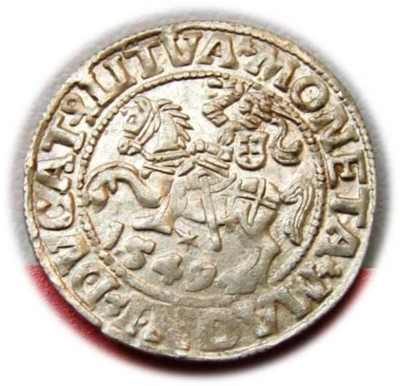 Półgrosz 1549 Zygmunt II August Wilno (1)