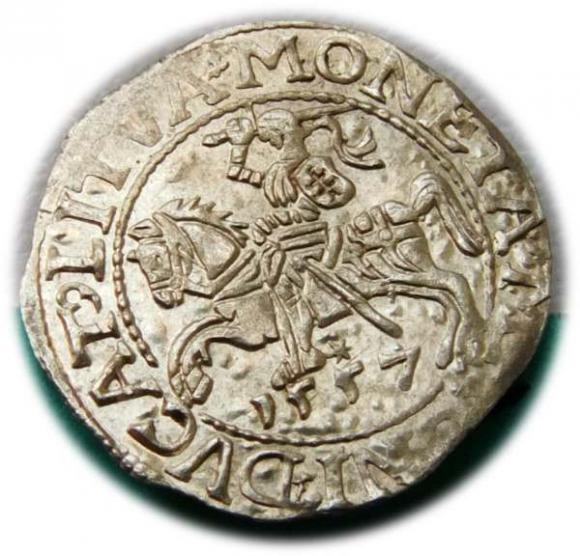 Półgrosz 1557 Zygmunt II August Wilno (1)