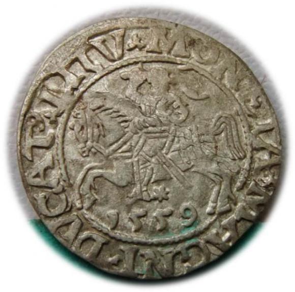 Półgrosz 1559 Zygmunt II August Wilno (1)