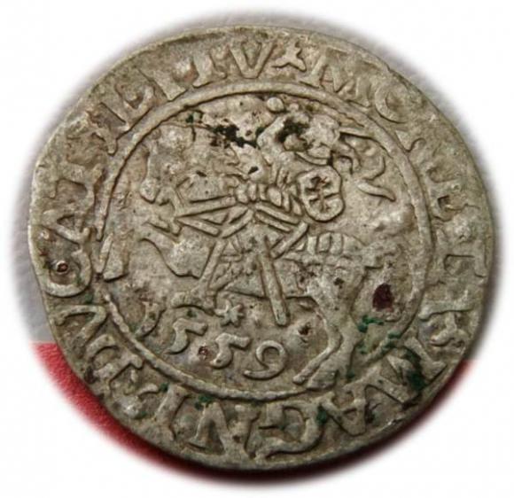 Półgrosz 1559 Zygmunt II August Wilno (1)