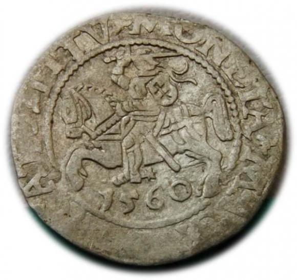Półgrosz 1560 Zygmunt II August Wilno (1)