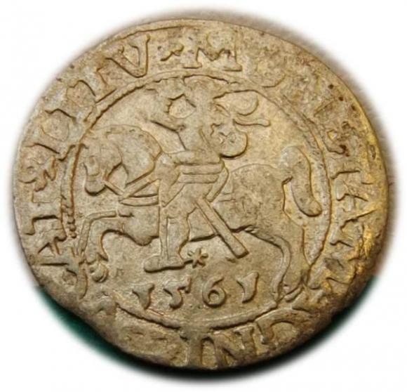 Półgrosz 1561 Zygmunt II August Wilno (1)