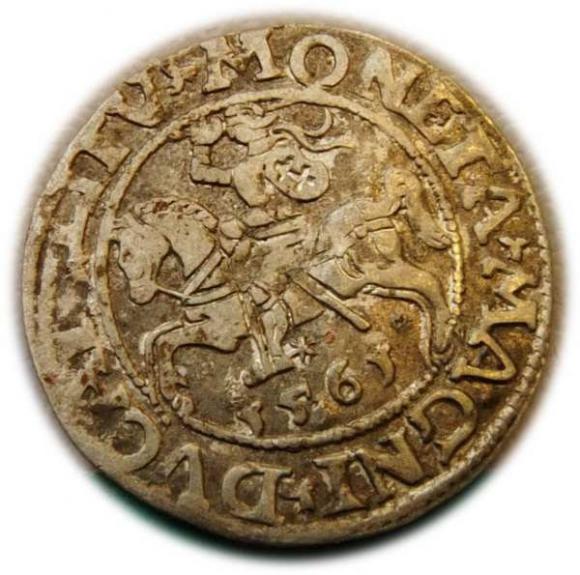 Półgrosz 1561 Zygmunt II August Wilno (1)