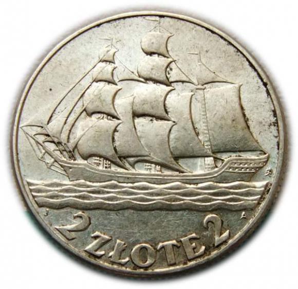 2 złote 1936 Żaglowiec Warszawa (1)