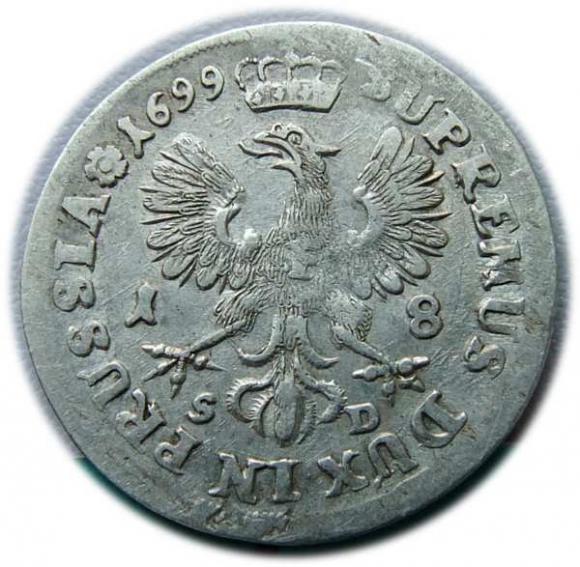 Ort 1699 Fryderyk Wilhelm Księstwo Pruskie Królewiec (2)