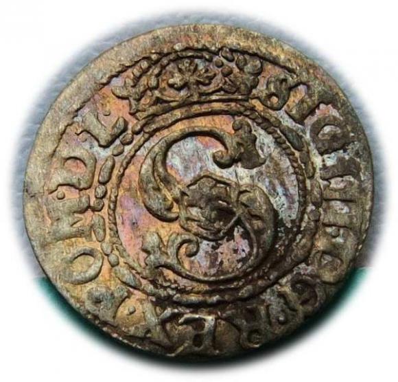 Szeląg 1620 Zygmunt III Waza Ryga (1)