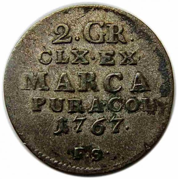 2 grosze 1767 Stanisław August Poniatowski Warszawa (1)