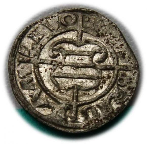 Szeląg 1537 Herman von Bruggenei, Zakon Kawalerów Mieczowych, Ryga  (2)