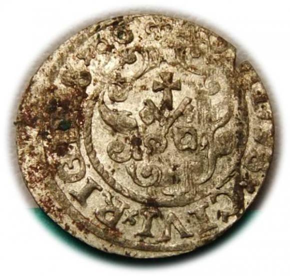Szeląg 1596 Zygmunt III Waza Ryga (2)