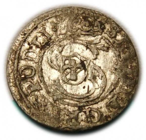 Szeląg 1597 Zygmunt III Waza Ryga (1)