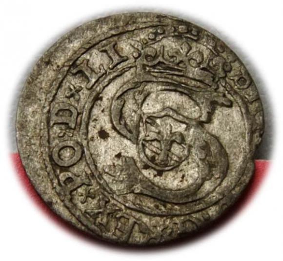 Szeląg 1598 Zygmunt III Waza Ryga (1)