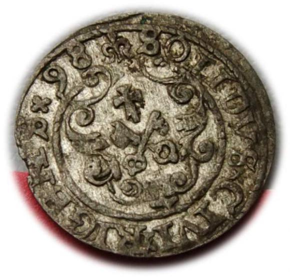 Szeląg 1598 Zygmunt III Waza Ryga (2)