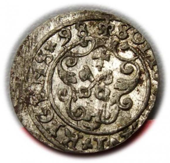 Szeląg 1598 Zygmunt III Waza Ryga (2)