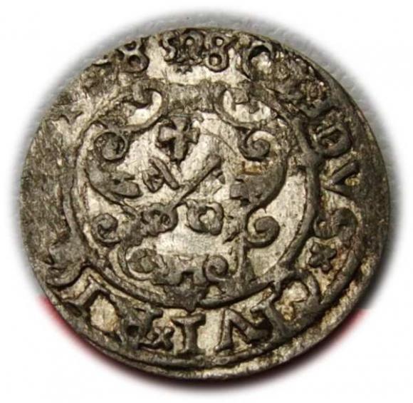 Szeląg 1598 Zygmunt III Waza Ryga (2)