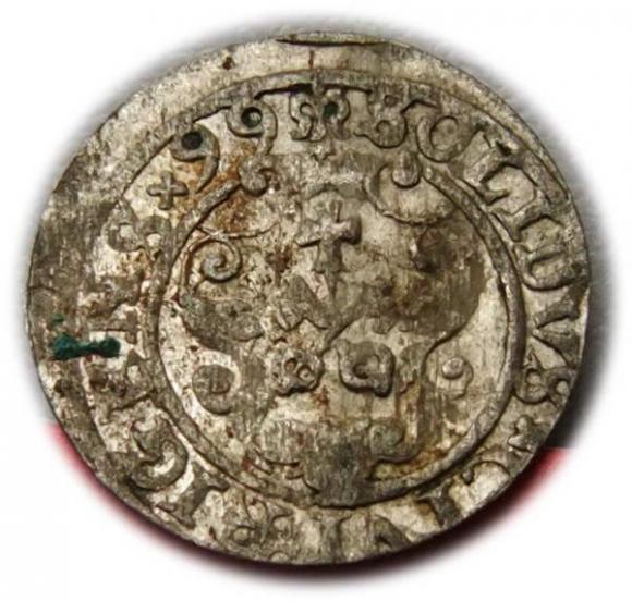 Szeląg 1599 Zygmunt III Waza Ryga (2)
