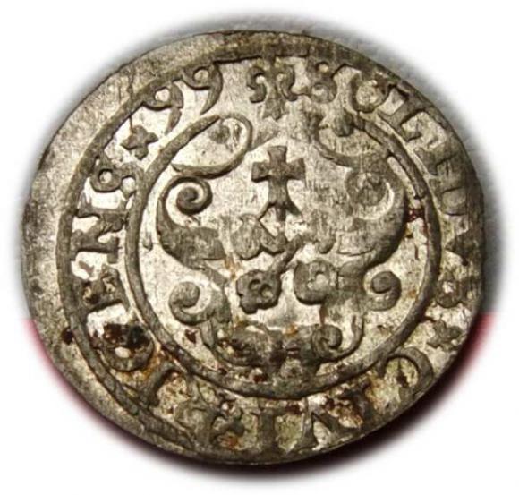 Szeląg 1599 Zygmunt III Waza Ryga (2)