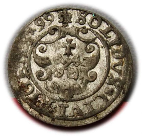 Szeląg 1599 Zygmunt III Waza Ryga (2)