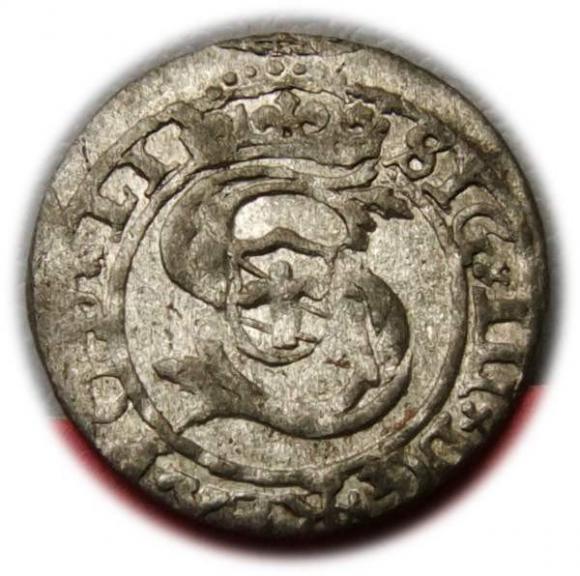 Szeląg 1600 Zygmunt III Waza Ryga (1)