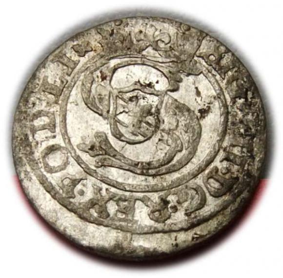 Szeląg 1600 Zygmunt III Waza Ryga (1)