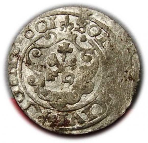 Szeląg 1601 Zygmunt III Waza Ryga (2)