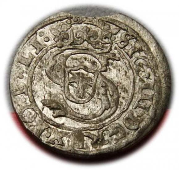 Szeląg 1601 Zygmunt III Waza Ryga (1)