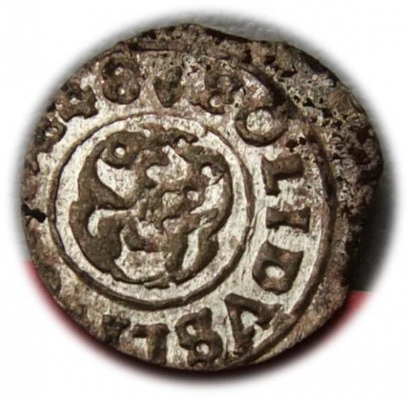 Szeląg 1648 Krystyna Waza Liwonia (2)