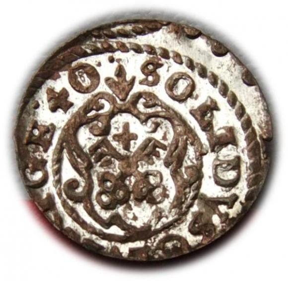 Szeląg 1640 Krystyna Waza Ryga (2)