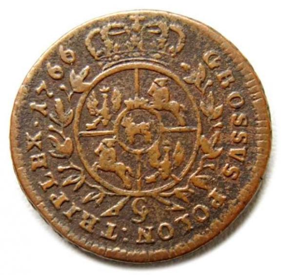 Trojak 1766 Stanisław August Poniatowski w zbroi Kraków (2)