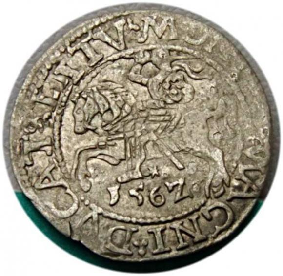 Półgrosz 1562 Zygmunt II August Wilno (1)