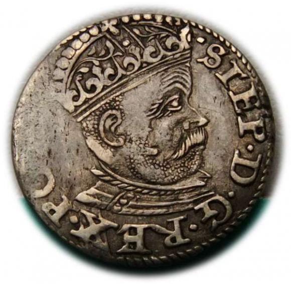 Trojak 1585 Stefan Batory Ryga (1)
