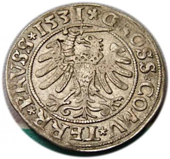 Grosz pruski 1531 Zygmunt I Stary Toruń (2)