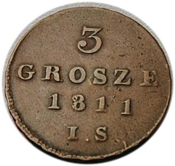 3 grosze 1811 Księstwo Warszawskie Fryderyk August Warszawa  (1)