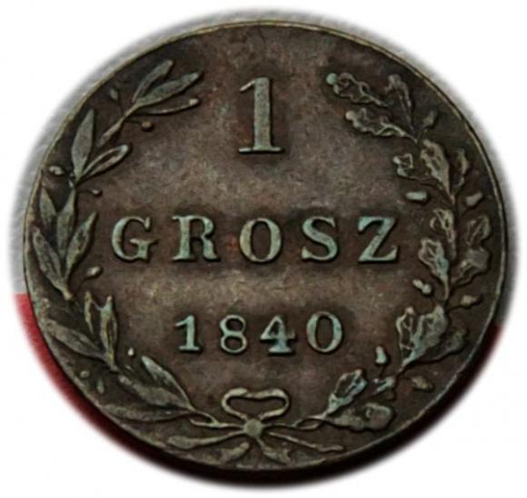 Grosz 1840 Mikołaj I Romanow byłe Królestwo Polskie Warszawa (1)