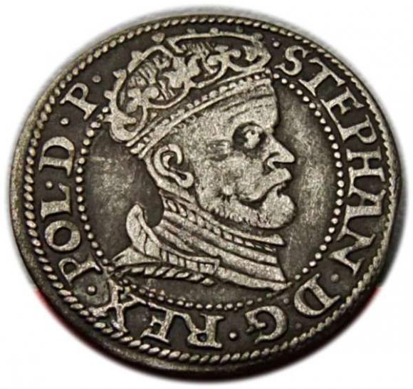 Grosz 1578 Stefan Batory Gdańsk (1)