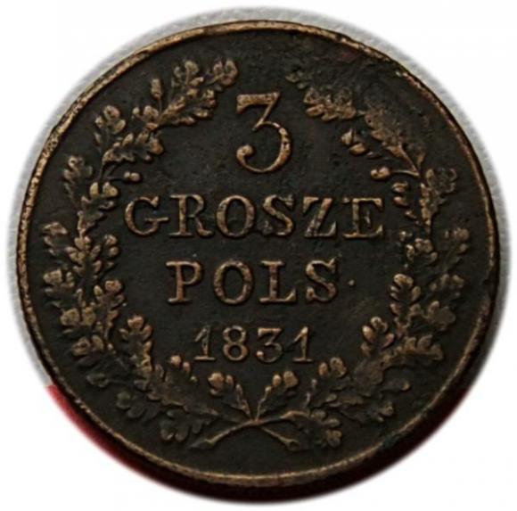 3 grosze 1831 Powstanie Listopadowe Warszawa (1)