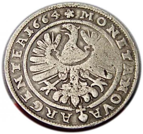 15 krajcarów 1664 Chrystian Wołowski Księstwo Brzesko - Legnicko - Wołowskie Brzeg (2)