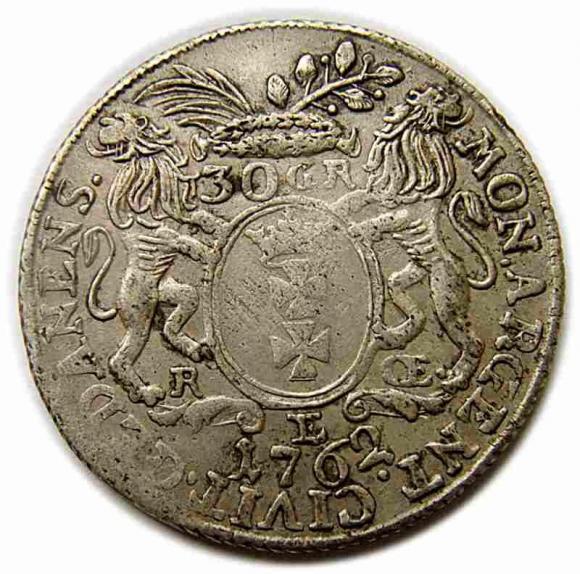 30 groszy 1762 August III Sas Gdańsk