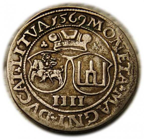 Czworak 1569 Zygmunt II August Litwa Wilno (2)