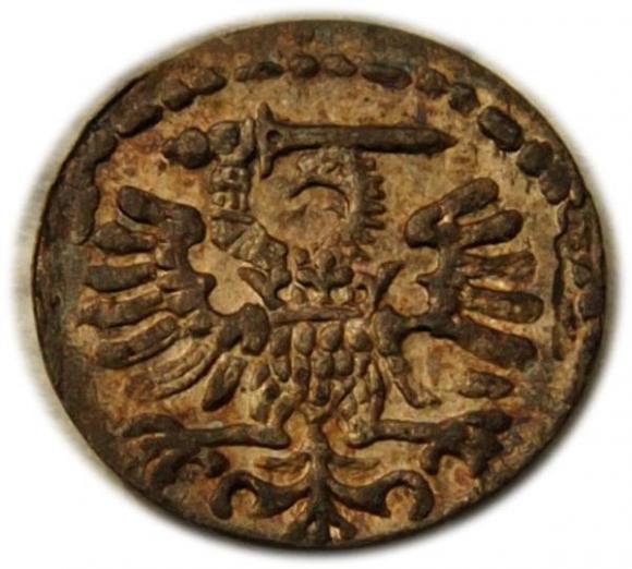 Denar 1595 Zygmunt III Waza Gdańsk (2)