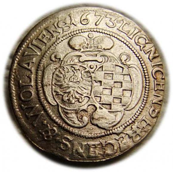 6 krajcarów 1673 Ludwika Anhalcka Księstwo Brzesko-Legnicko-Wołowskie Brzeg (1)