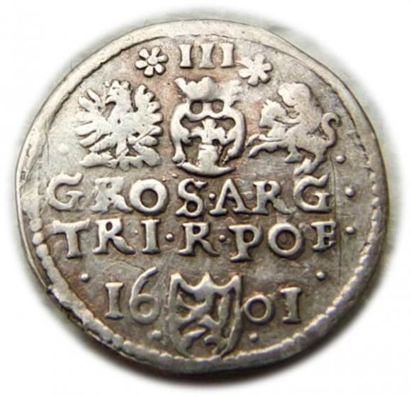 Trojak 1601 Zygmunt III Waza Wschowa (2)