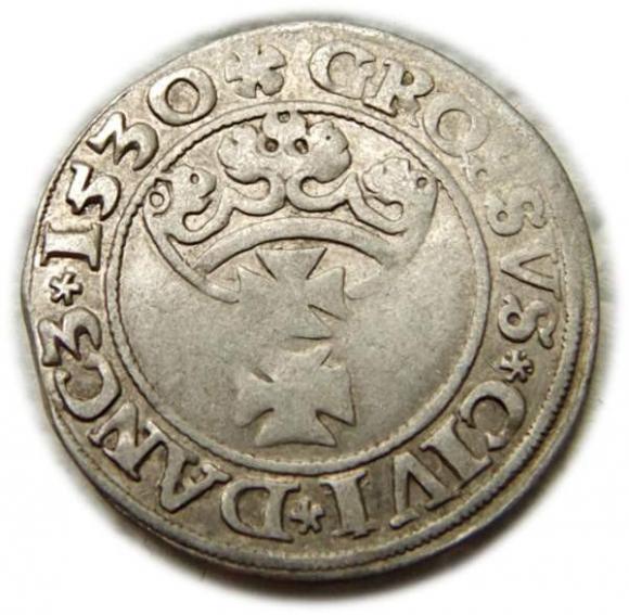 Grosz 1530 Zygmunt I Stary Gdańsk (2)