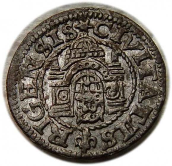 Szeląg 1575 Wolne Miasto Ryga (2)