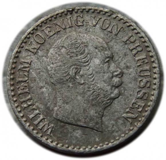 1 srebrny grosz 1864 Wilhelm I Hohenzollern Berlin (2)